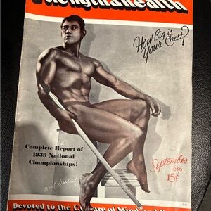 Vintage Strength and Health Magazine September 1939